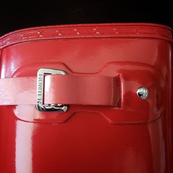 BNWT Hunter Original Tall Rain Boots in Military Red (size 5) - Picture 13 of 16